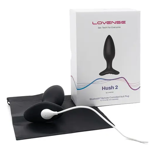 Анальна пробка Lovense Hush 2 S 12.2 см (чорний) - фото 4