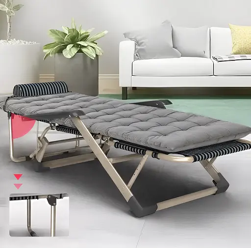 Розкладне крісло ліжко з подушкою Leobro Сіре (FCB-S03-PP) - фото 3