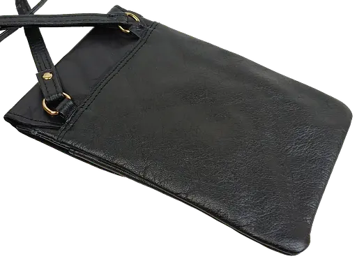 Небольшая женская кожаная сумка для телефона UP2 Fashion черная sum0028723 - фото 6