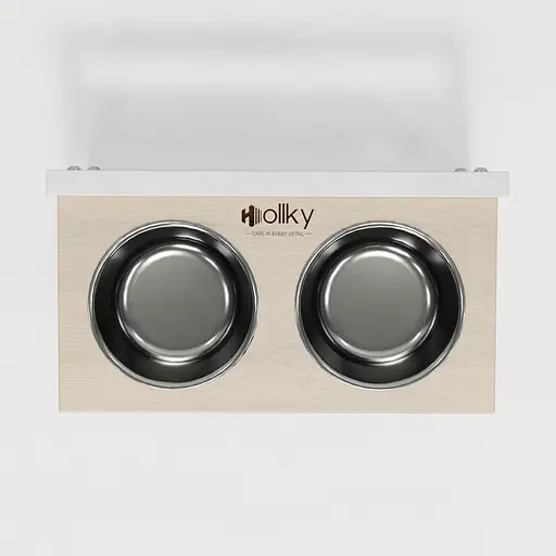 Hollky Flex S — миски на регульованій підставці для маленьких собак (2 × 0.450 л) - фото 4