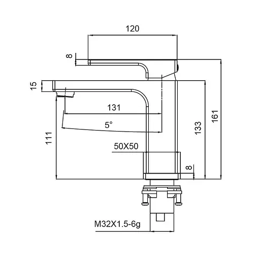 Змішувач для раковини Koer KB-10009-01 (KR3498) - фото 2