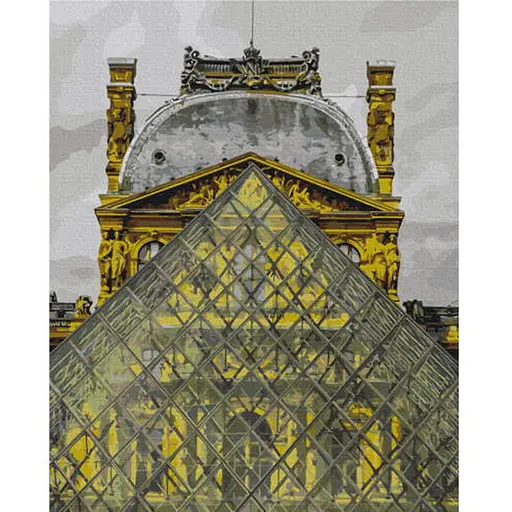 Розмальовка за номерами Brushme Піраміда Лувра (40х50) (BS52517) - фото 1
