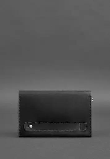 Кожаный мужской клатч-барсетка 3.0 черный Crazy Horse - фото 7