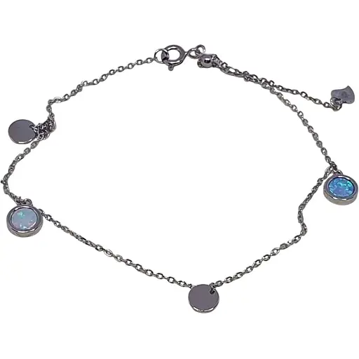 Серебряный браслет Silvex 925 с опалом. Б2ОПБГ/1065Ш-2 21