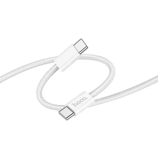 Кабель Hoco X105 Hero 60W зарядный кабель Type-C to Type-C Белый - фото 1