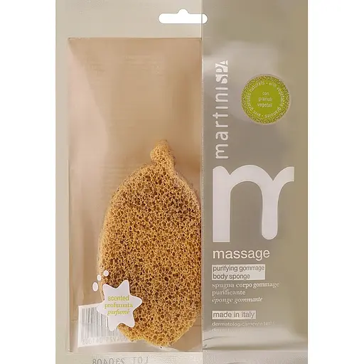 Губка для тела Martini Spa Purifying Gommage Body Sponge с оливковыми косточками (4100MMM)