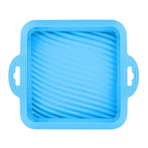 Форма квадратная силиконовая для выпечки кексов, тортов, пирогов и пирожных 18х18 см, A-plus Голубой 85741 - фото 9