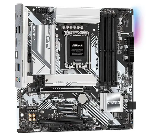 Материнская плата AsRock B760M Pro RS (B760M PRO RS) (Socket 1700, Intel B760, Micro-ATX) - фото 3