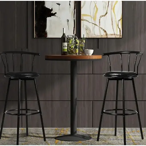 Комплект барних стільців Costway Pareo з спинкою - фото 3