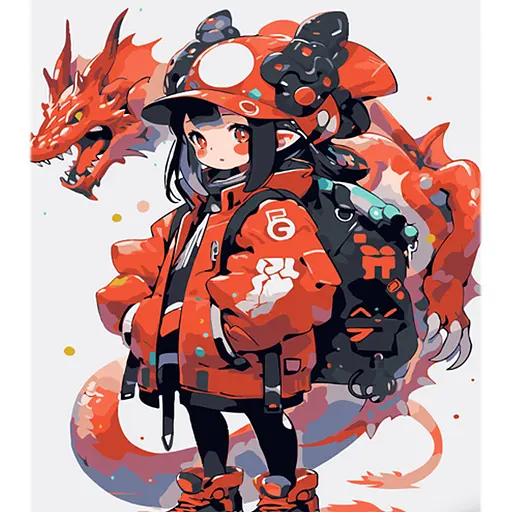 Набір для розпису по номерах Аніме з ілюстрацією дракона, Strateg, 30x40 см, LY13