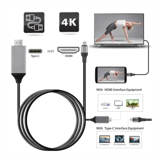 Кабель GRAND TYPE-C to HDMI HDTV 4K 2 м - фото 2