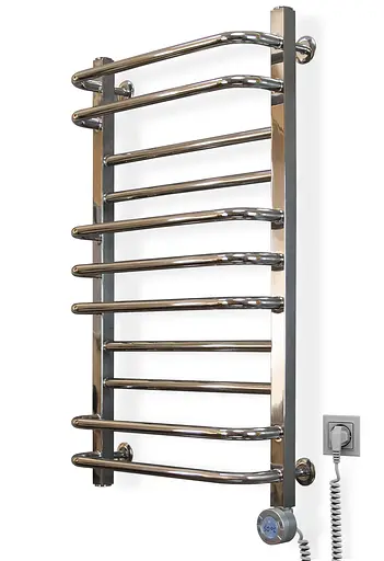 Электрический полотенцесушитель Navin Грандис 480x800 правостороннее с теном Sigma 300W 12-228053-3680, Хром, Правое, Электронный - фото 1