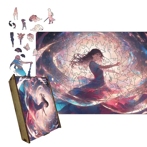 Пазл деревяний Аніме Муза, А5, Картонна коробка 35 елементів