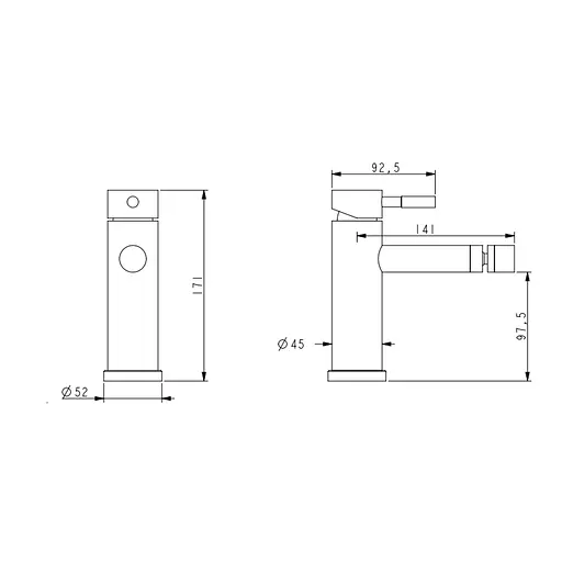 Смеситель для биде Lidz Aria 001AF (k35) LDARI001AFNKS46096 Nickel Нержавеющая сталь - фото 2