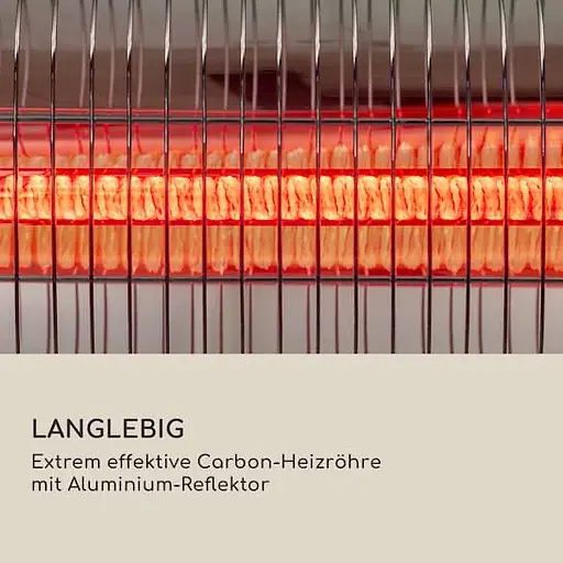 Інфрачервоний обігрівач Blumfeldt Dark Wave Stand 2000 Вт до 40 м² (10037729) - фото 8