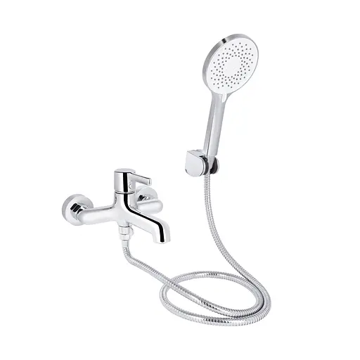 Змішувач для ванни Qtap Cardinal (з душовим гарнітуром) QTCAR259CRM45656 Chrome - фото 1