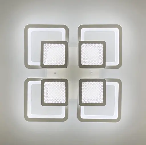 Люстра LED на 4+4 квадрата в белом цвете Line.F A 2727/4 RGB WH - фото 3