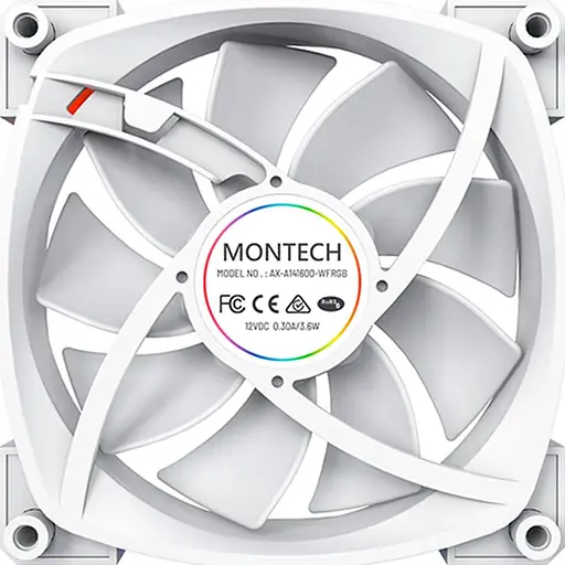 Вентилятор MONTECH 140MM AX140 PWM WHITE (AX140 PWM WHITE) - фото 3
