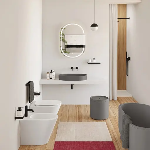 Умивальник Rea Iris 71 grey matt накладний REA-U4306, Сірий - фото 7