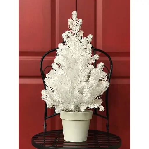 Елка Hvoya Traditional литая в горшке 50 см белая новинка - фото 2