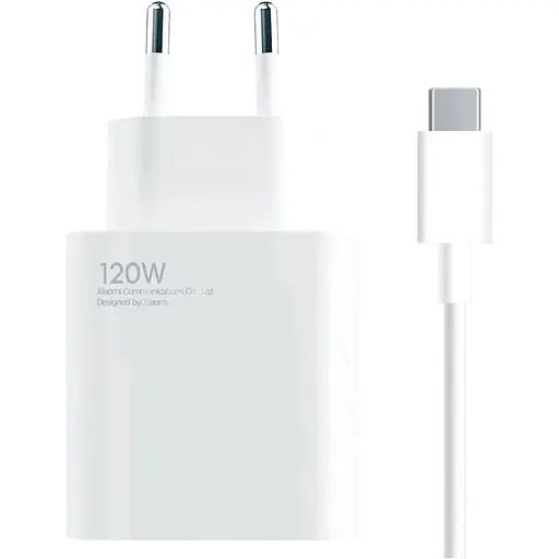 Сетевое зарядное устройство Xiaomi HyperCharge 120W + Cable USB-A - USB-C White (BHR9462EU) [126898]  - фото 2