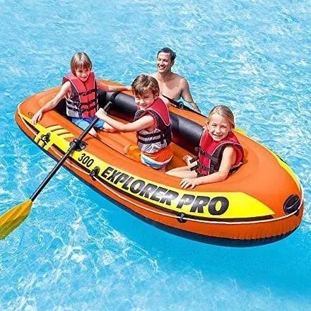 Двомісний надувний човен Intex Explorer Pro 300 Set 58358 весла, ручний насос, 3-камерний 244х117 см - фото 5