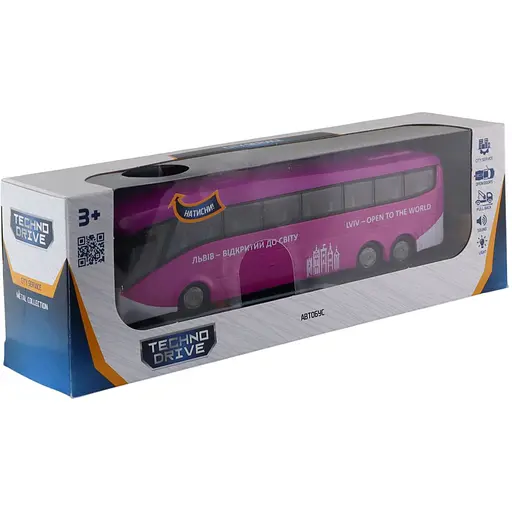 Машинка TechnoDrive Автобус Львів зі світлом та звуком (510432.270) - фото 12
