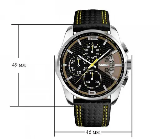Чоловічий годинник Skmei 9106 Spider Жовтий - фото 7