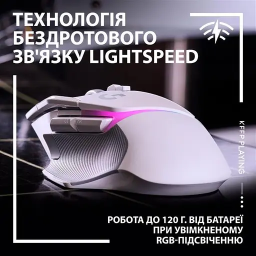 Мышь беспроводная Logitech G502 X Plus White (910-006171) - фото 8