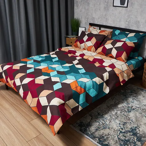 Пододеяльник Moon&Star Микросатин Premium Modern Chaos Двуспальный 175x210 см - фото 1