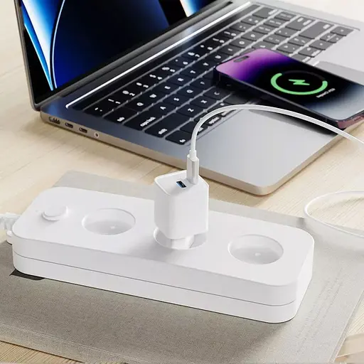 Мережевий зарядний пристрій Proove Silicone Power Plus 20W USB-C/USB-A White (WCSP2011002) [130278] - фото 6