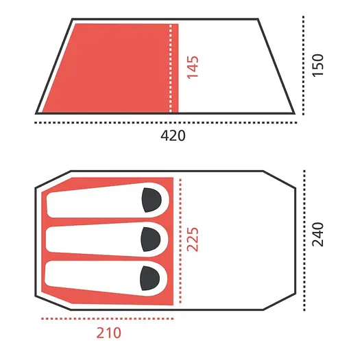 Намет Grand Canyon Robson 3 Alu Capulet Olive (30921260) (DAS302741) - фото 2