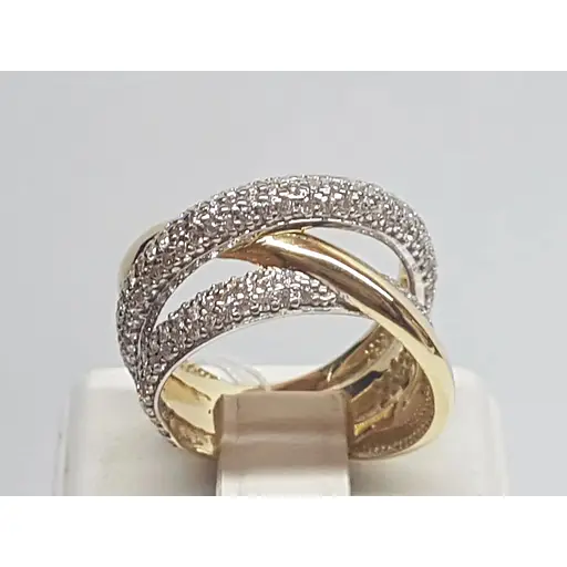 Золоте кільце Едем з фіанітами. КД2050/2 17,5 - фото 4