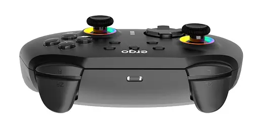 Геймпад Ergo GG04BT беспроводной Bluetooth 5.0/Type-C для ПК/Nintendo Switch/Android TV вибрация 8 кнопок/2 стика/D-Pad RGB подсветка Black - фото 4
