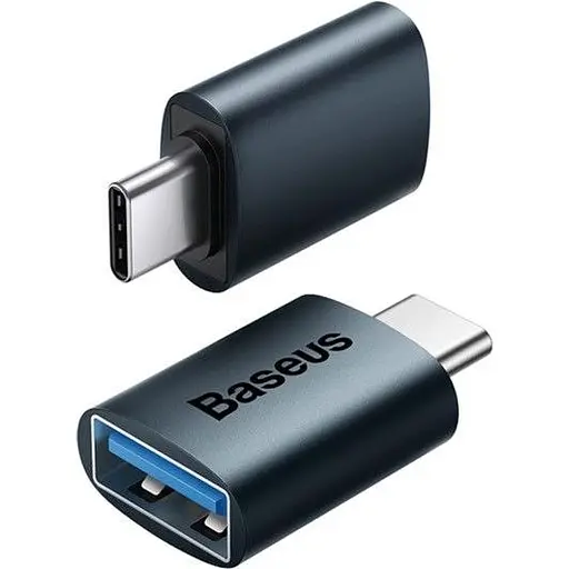 Перехідник Baseus Ingenuity Series Mini OTG Adaptor USB-C to USB-A Blue (ZJJQ000003) [78669] - фото 3