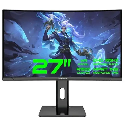 Монитор 27" GameMax 27” GMX27C165Q Curved QHD VA 165Hz (GMX27C165Q) - фото 1