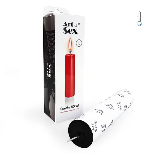 Воскова низькотемпературна свічка Art of Sex size M 15 см, чорний - фото 2