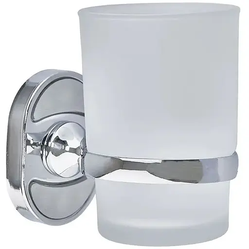 Склянка одинарна настінна Zerix AFB-0106 ZX5056 скло хром - фото 1