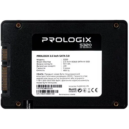 SSD диск 480GB Prologix S-360 2.5 SATAIII TLC - фото 2