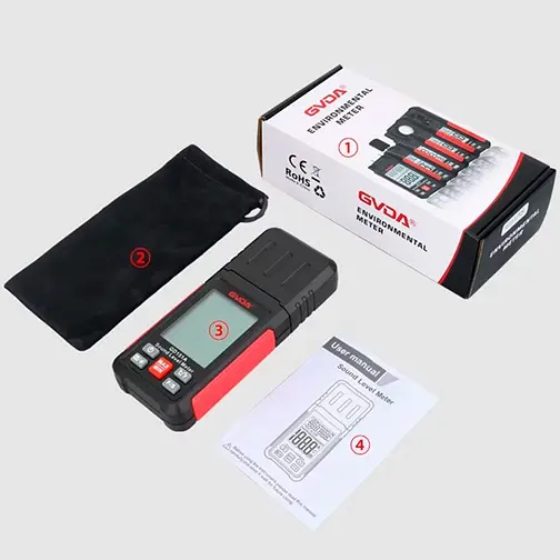 Шумомір цифровий професійний з датчиком вологості та температури GVDA GD-151B (101135) - фото 3