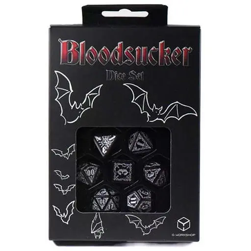 Набір кубиків Bloodsucker Black & silver Dice Set , 7 шт. (SBSU01) - фото 1