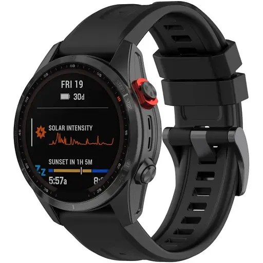 Ремешок DK CDK для Garmin Forerunner 945 22mm Silicone Sport Band Classic (015189) (black) - фото 3