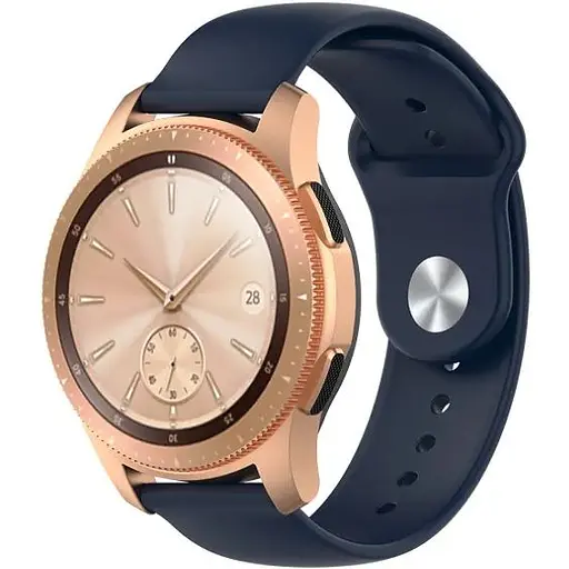 Ремешок DK CDK для Xiaomi Mi Watch Revolve 22mm Silicone Sport Band (011909) (dark blue) - фото 4