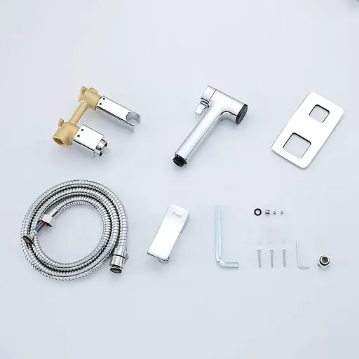 Набір гігієнічного душу прихованого монтажу Frap F2084, хром, Хром - фото 2