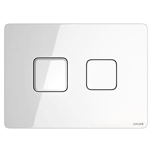 Кнопка змиву Cersanit Accento Square біле скло S97-054 - фото 1