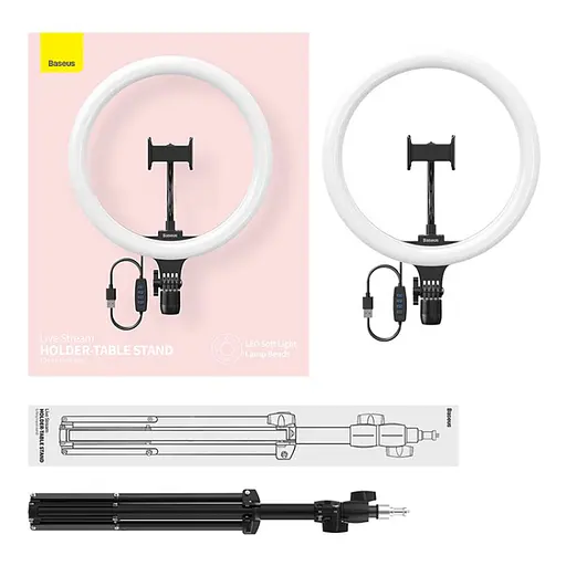 Штатив с подсветкой Baseus Live Stream Holder-Floor Stand (CRZB12-B01) - фото 5