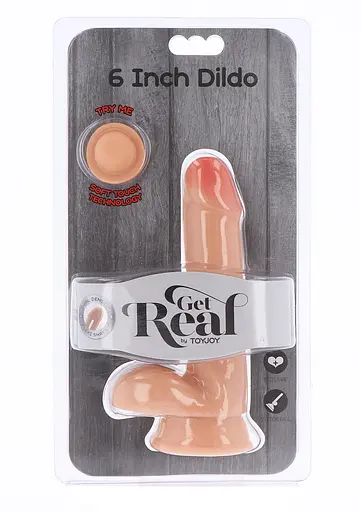 Реалістичний фалоімітатор ToyJoy Get Real Dual Density 17 см тілесний - фото 4