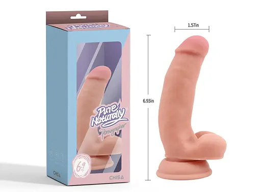 Фалоімітатор Pure Naturally Pornographer 6.9" 17 см тілесний - фото 5