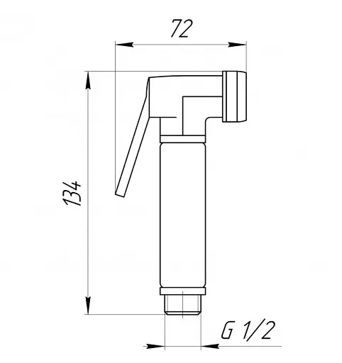 Стоп-лейка душевая гигиеническая Globus Lux S-177B металл/пластик Хром 30412 - фото 2