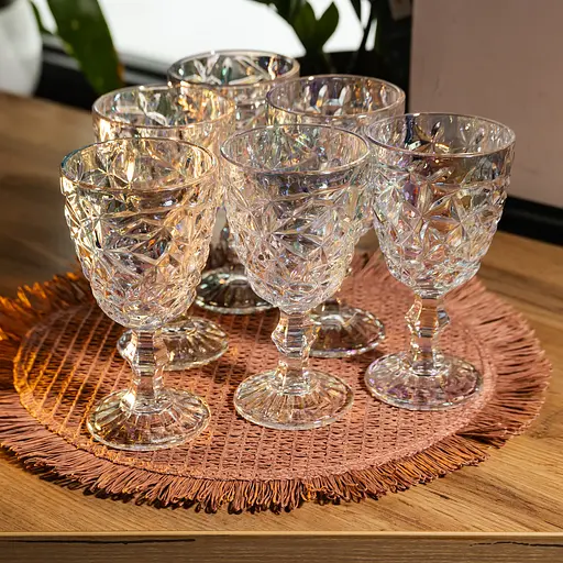 Набір келихів для вина 6 штук 340 мл винні келихи на ніжці скляні фужери для вина подарункові Yiwu HP-19-173 - фото 2